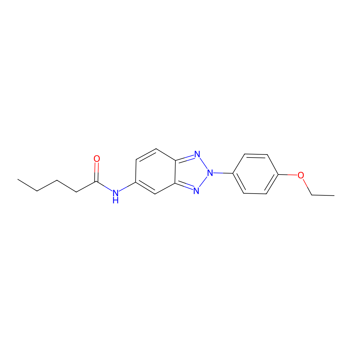 N-[2-(4-ethoxyphenyl)benzotriazol-5-yl]pentanamide molecular structure, CAS 425660-18-0