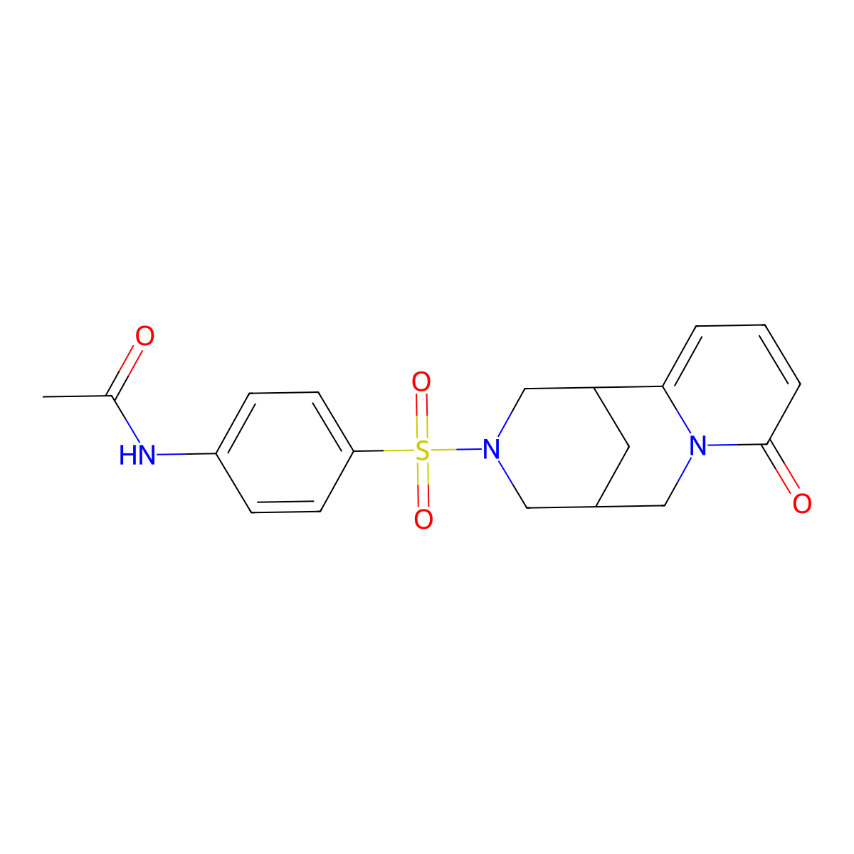N-{4-[(8-oxo-1,5,6,8-tetrahydro-2H-1,5-methanopyrido[1,2-a][1,5]diazocin-3(4H)-yl)sulfonyl]phenyl}acetamide molecular structure, CAS 425660-64-6