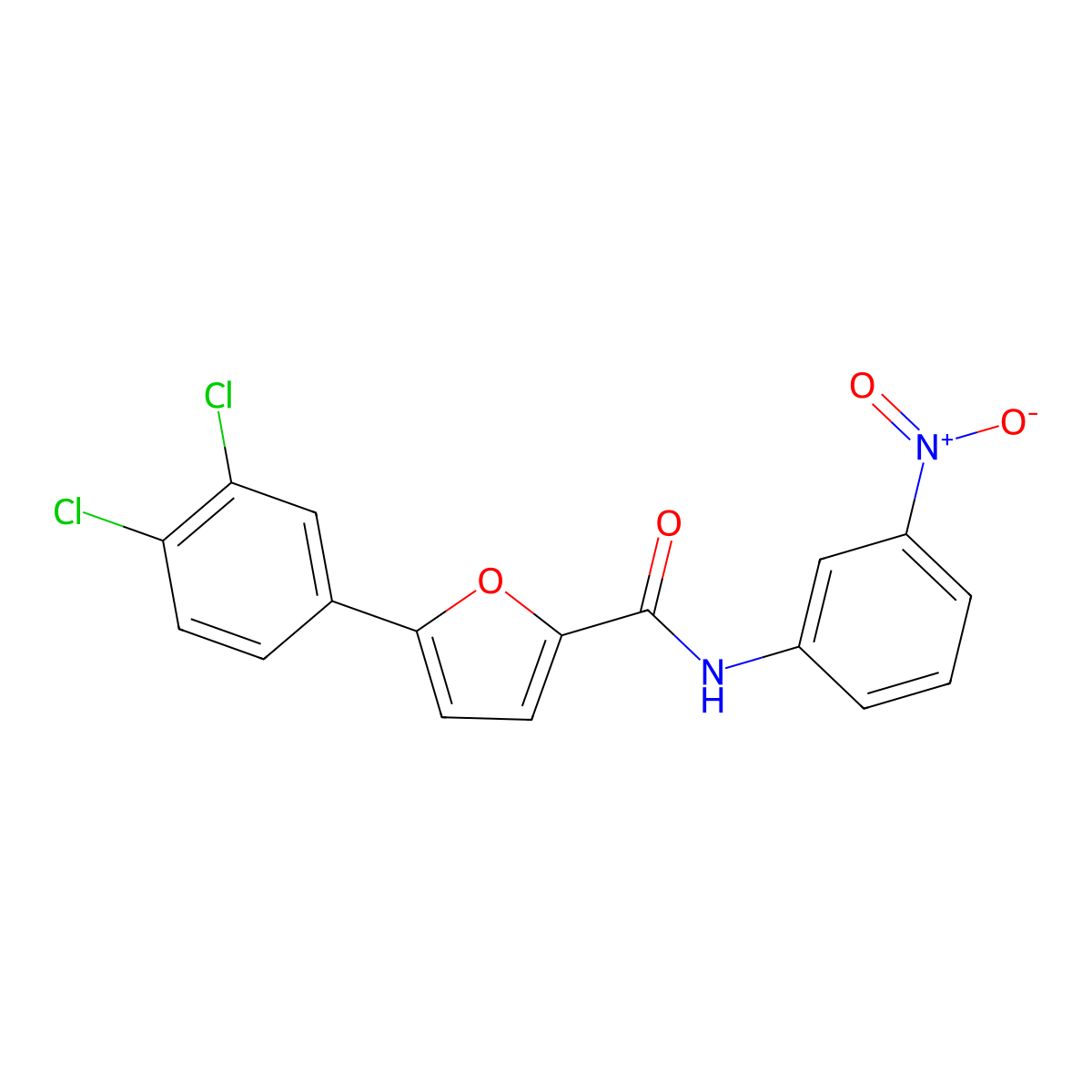 5-(3,4-dichlorophenyl)-N-(3-nitrophenyl)furan-2-carboxamide molecular structure, CAS 425660-65-7
