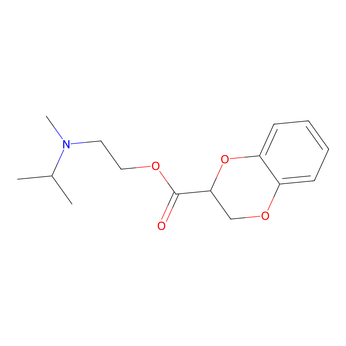 2-[Methyl(propan-2-yl)amino]ethyl 2,3-dihydro-1,4-benzodioxine-2-carboxylate molecular structure, CAS 425661-77-4