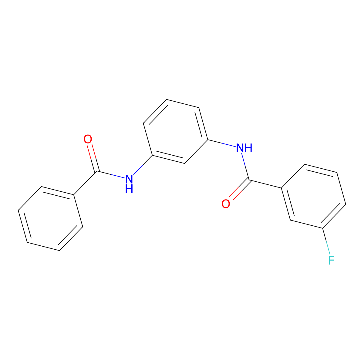 N-(3-benzamidophenyl)-3-fluorobenzamide molecular structure, CAS 425661-87-6