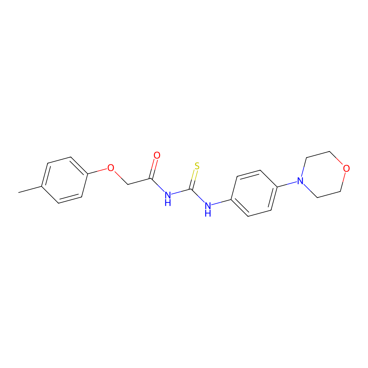 2-(4-methylphenoxy)-N-[(4-morpholin-4-ylphenyl)carbamothioyl]acetamide molecular structure, CAS 425662-77-7
