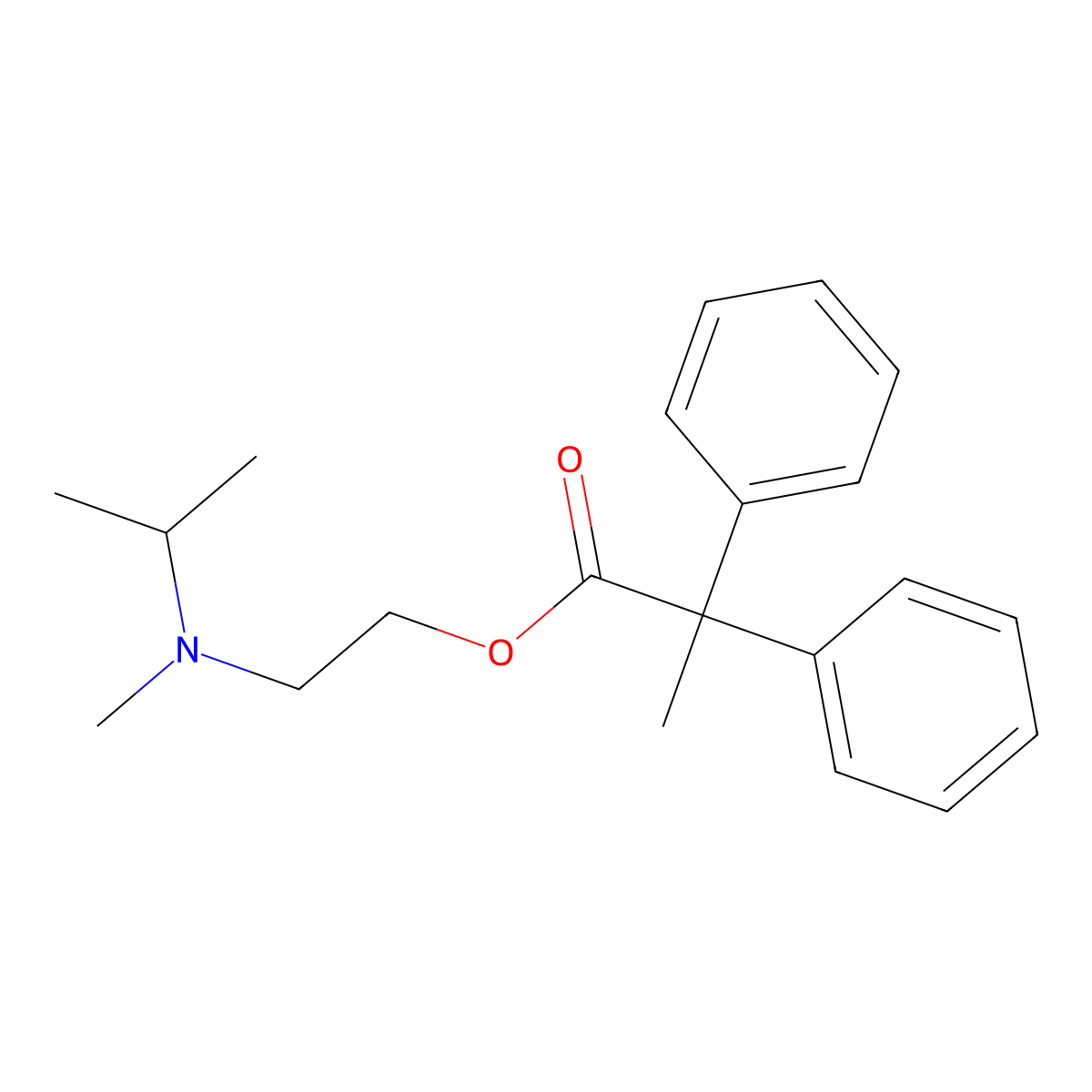 2-[Isopropyl(methyl)amino]ethyl 2,2-diphenylpropanoate molecular structure, CAS 425662-79-9