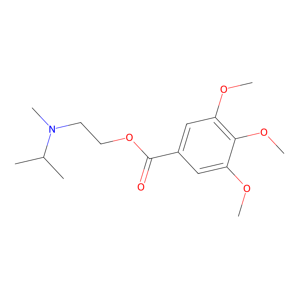 2-[Methyl(propan-2-yl)amino]ethyl 3,4,5-trimethoxybenzoate molecular structure, CAS 425663-04-3