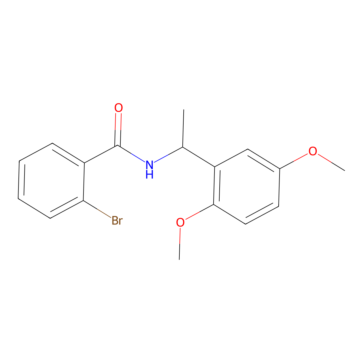 2-bromo-N-[1-(2,5-dimethoxyphenyl)ethyl]benzamide molecular structure, CAS 425663-32-7