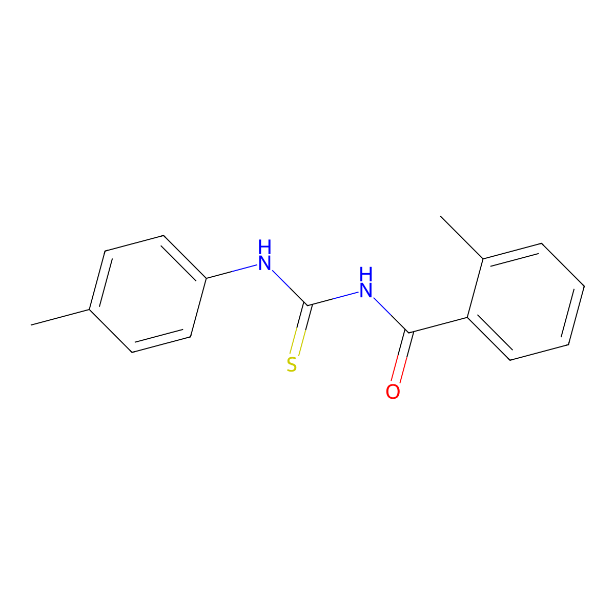 2-methyl-N-[(4-methylphenyl)carbamothioyl]benzamide molecular structure, CAS 425664-82-0