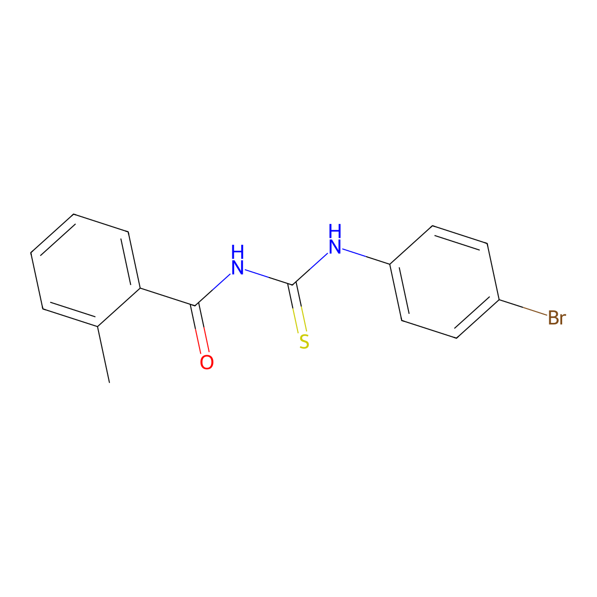 N-[(4-bromophenyl)carbamothioyl]-2-methylbenzamide molecular structure, CAS 425665-16-3