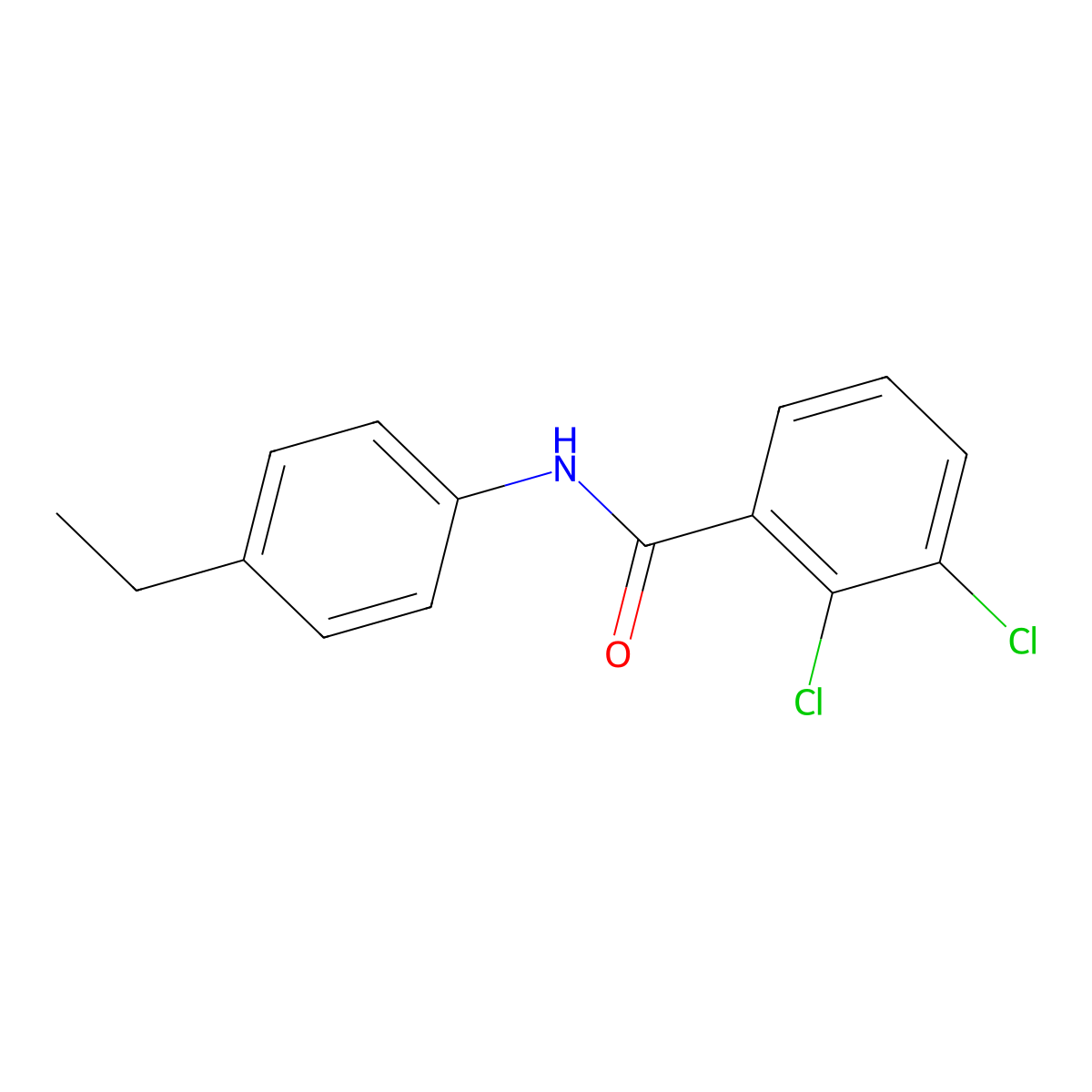 2,3-dichloro-N-(4-ethylphenyl)benzamide molecular structure, CAS 425665-23-2