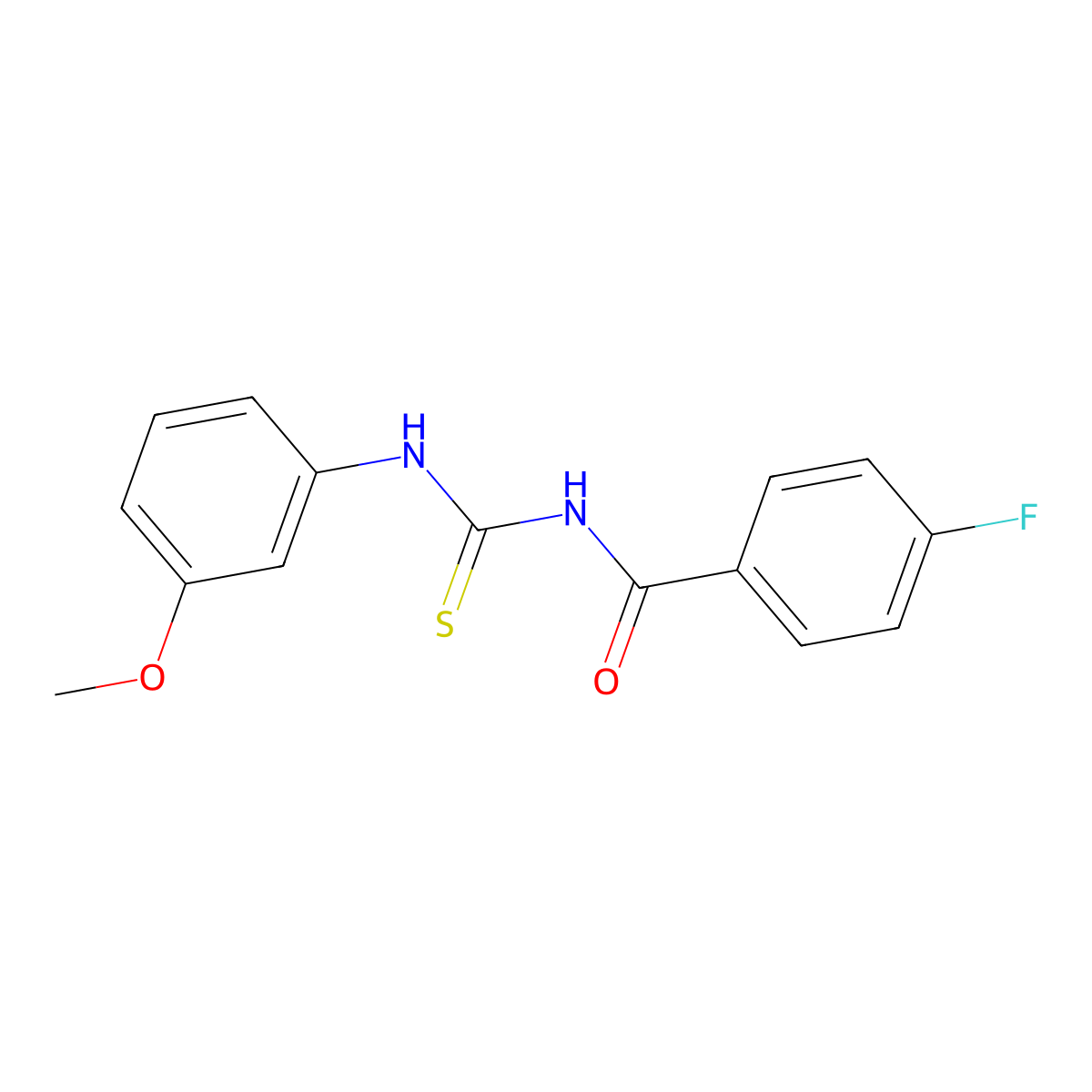 4-fluoro-N-[(3-methoxyphenyl)carbamothioyl]benzamide molecular structure, CAS 425665-48-1
