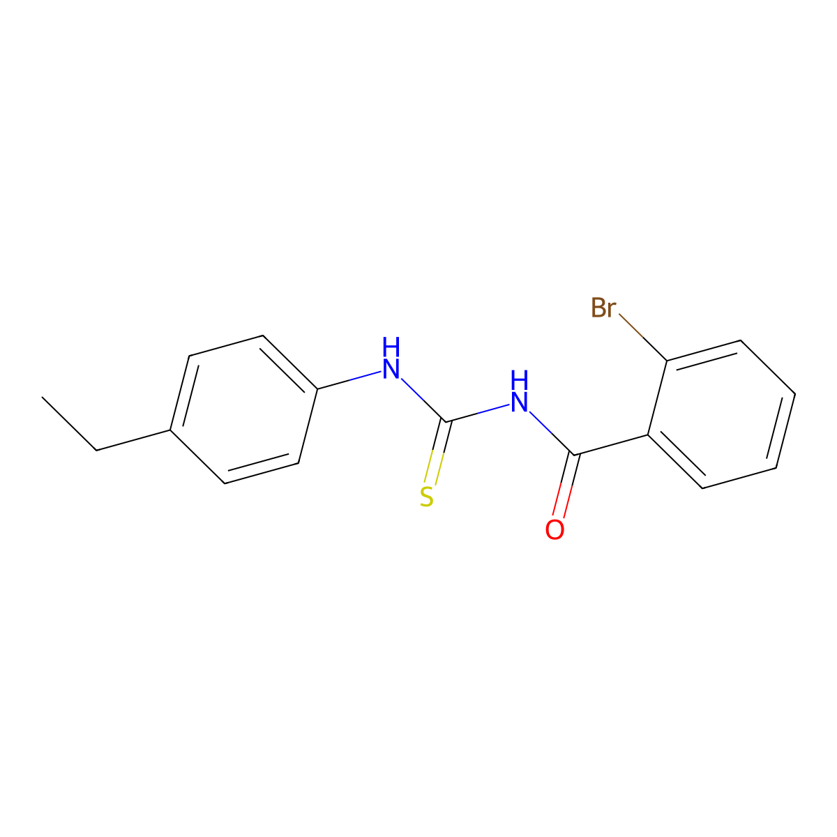 2-bromo-N-[(4-ethylphenyl)carbamothioyl]benzamide molecular structure, CAS 425666-07-5