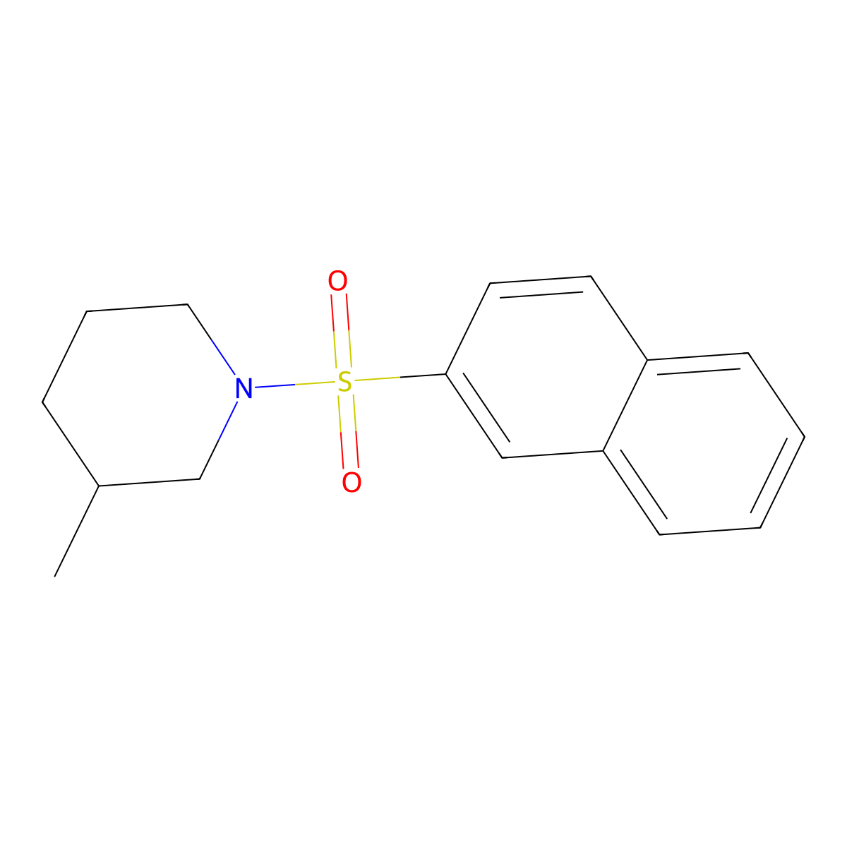 3-Methyl-1-(2-naphthylsulfonyl)piperidine molecular structure, CAS 425666-51-9