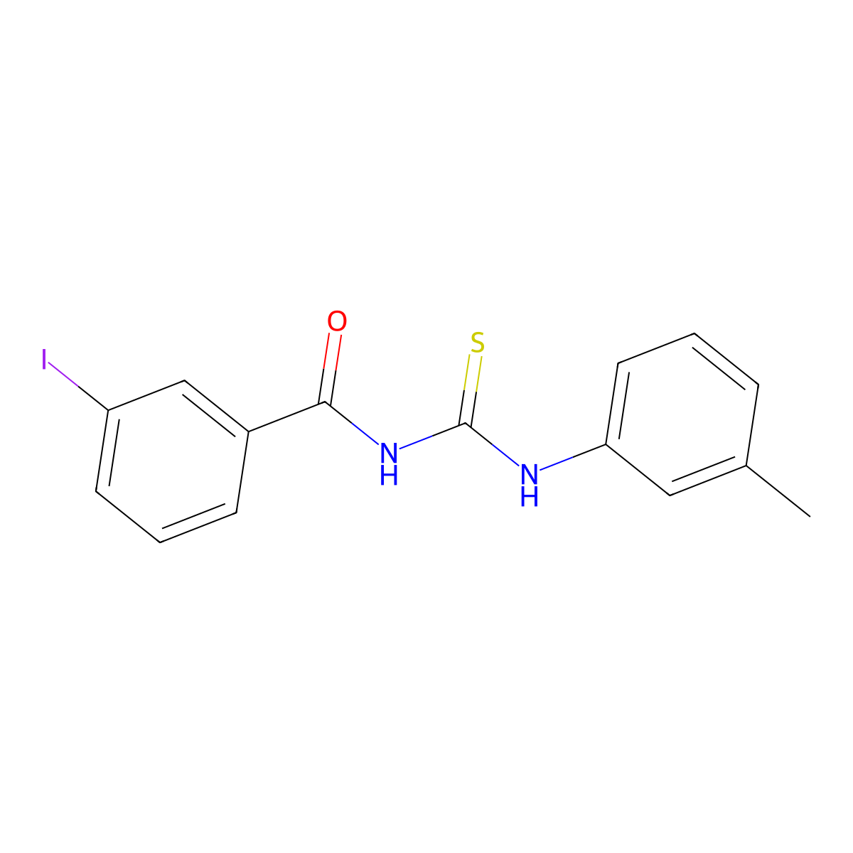 3-iodo-N-[(3-methylphenyl)carbamothioyl]benzamide molecular structure, CAS 425667-69-2