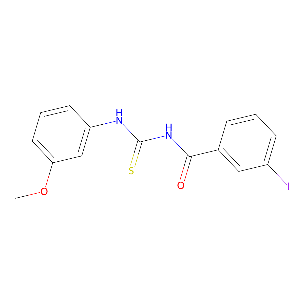 3-iodo-N-[(3-methoxyphenyl)carbamothioyl]benzamide molecular structure, CAS 425667-94-3