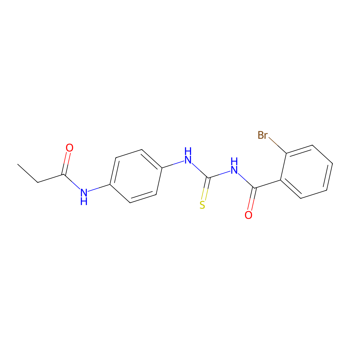 2-bromo-N-[[4-(propanoylamino)phenyl]carbamothioyl]benzamide molecular structure, CAS 425668-23-1