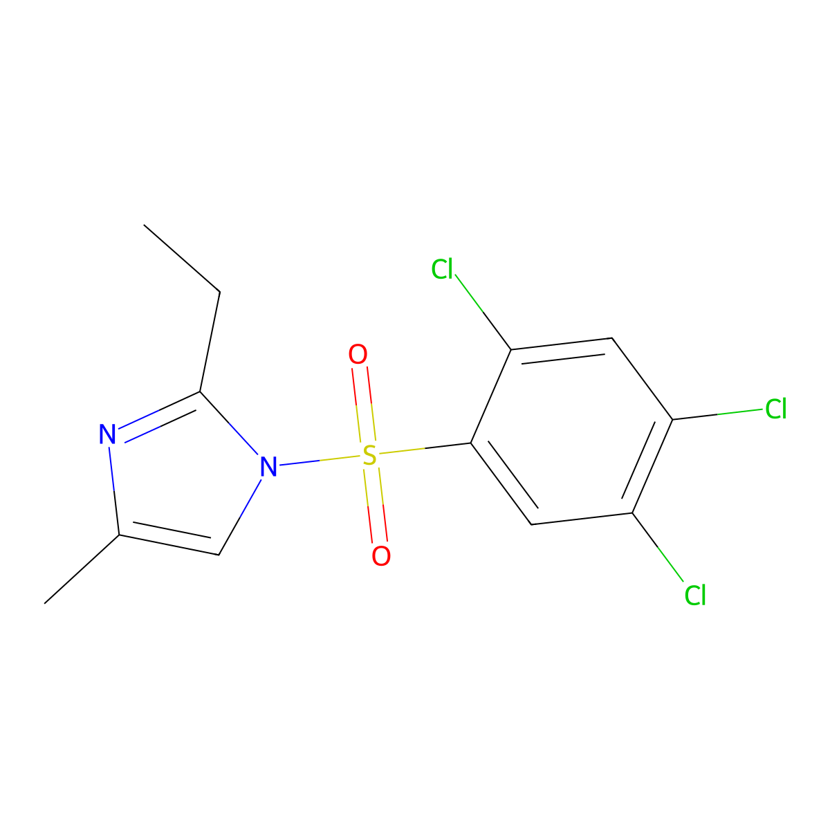 2,4,5-Trichloro-1-[(2-ethyl-4-methylimidazolyl)sulfonyl]benzene molecular structure, CAS 425668-53-7