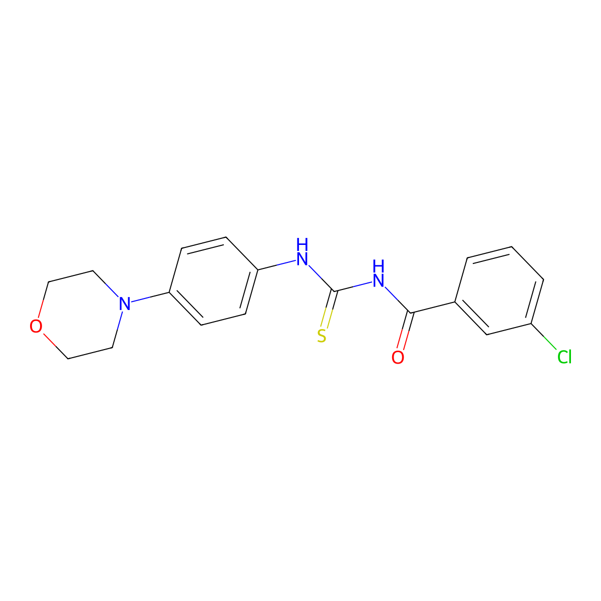 3-chloro-N-[(4-morpholin-4-ylphenyl)carbamothioyl]benzamide molecular structure, CAS 425668-59-3