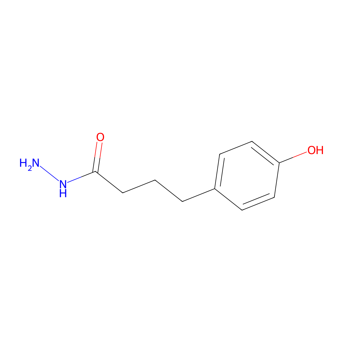 4-(4-Hydroxy-phenyl)-butyric acid hydrazide molecular structure, CAS 425675-10-1