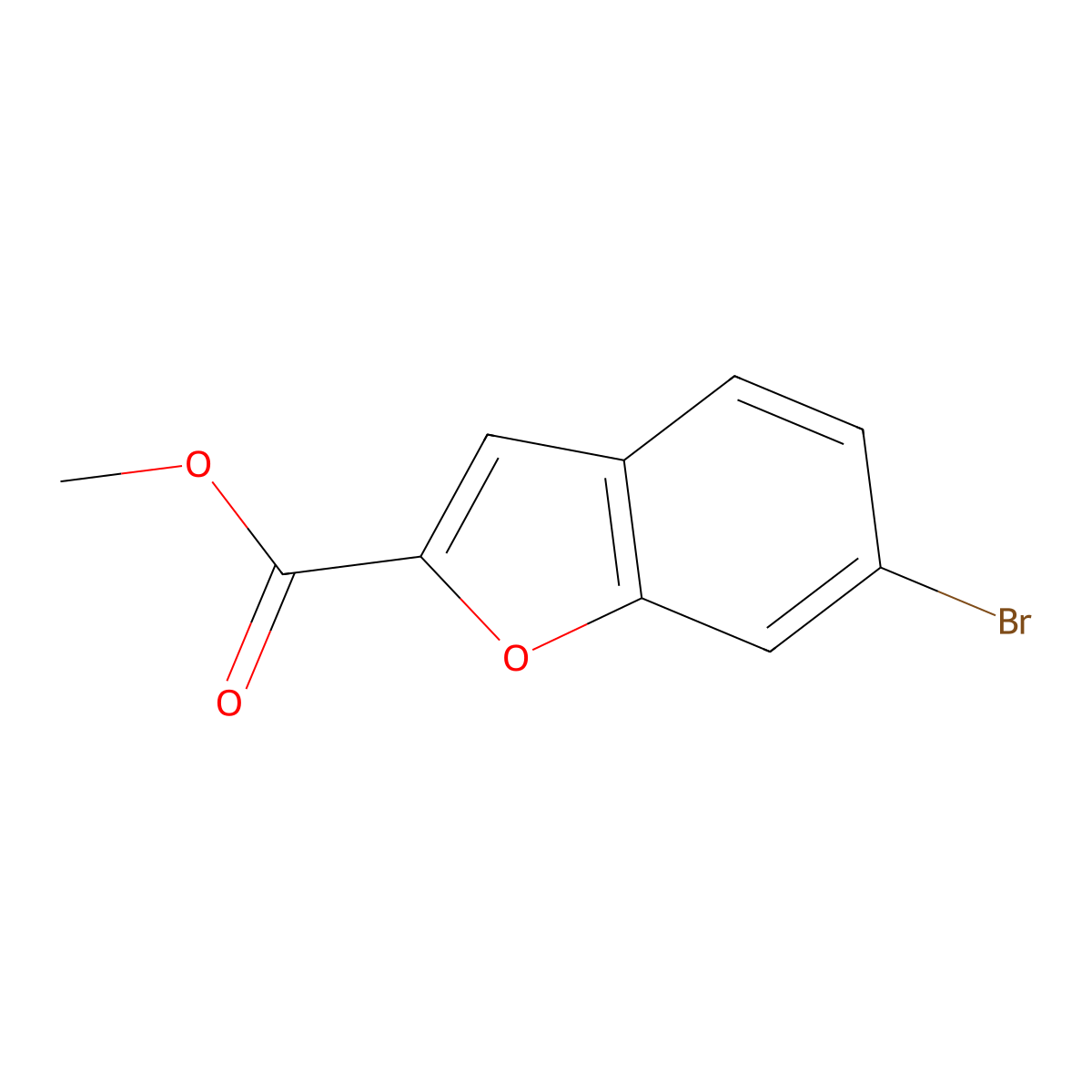 Methyl 6-bromo-1-benzofuran-2-carboxylate molecular structure, CAS 425675-94-1