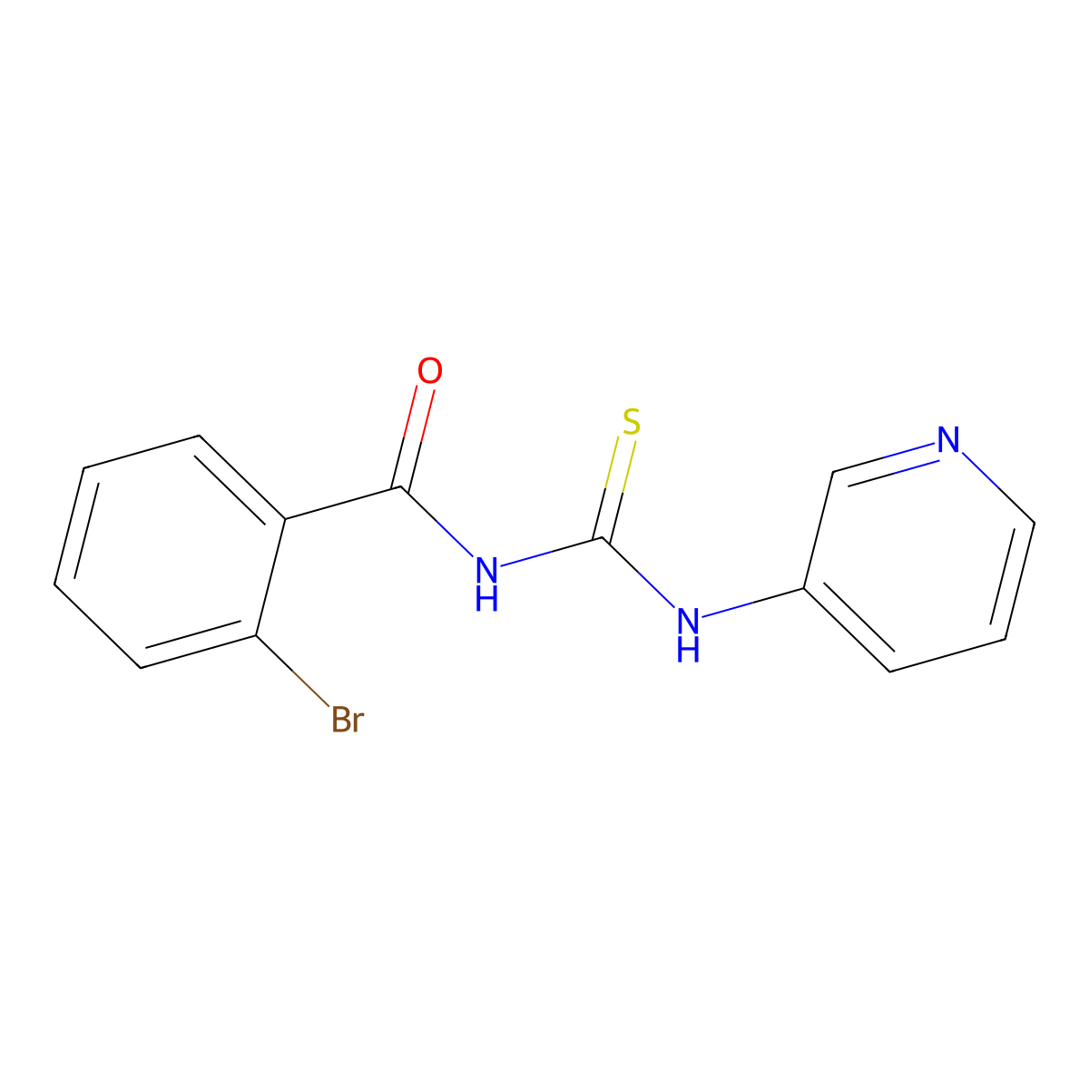 2-bromo-N-(pyridin-3-ylcarbamothioyl)benzamide molecular structure, CAS 425676-31-9