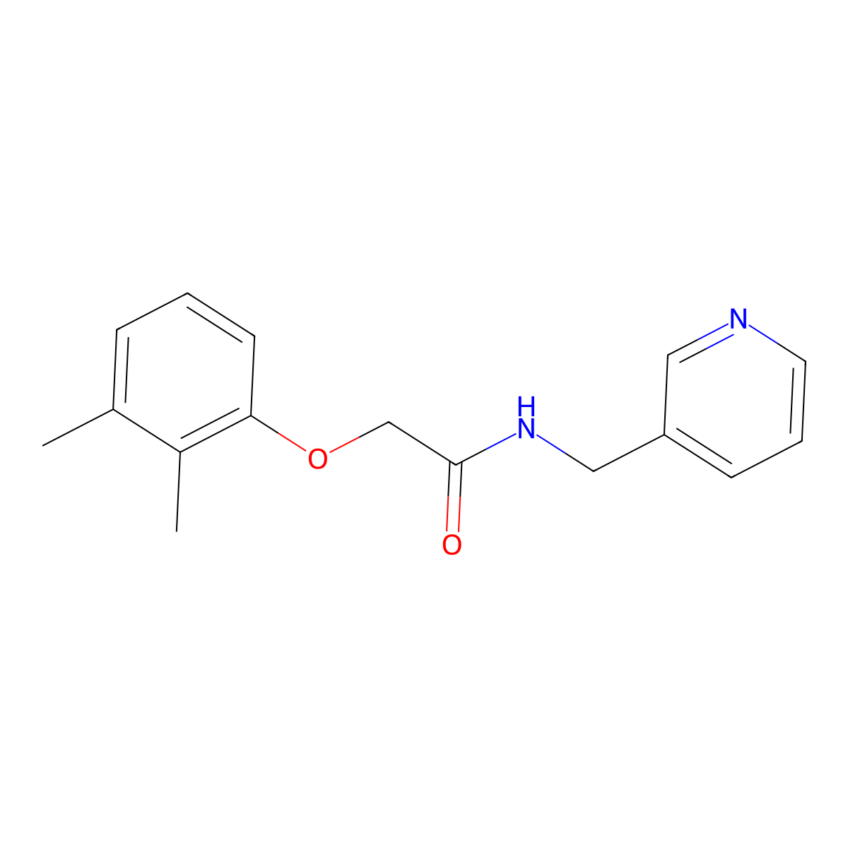 2-(2,3-dimethylphenoxy)-N-(pyridin-3-ylmethyl)acetamide molecular structure, CAS 425677-63-0