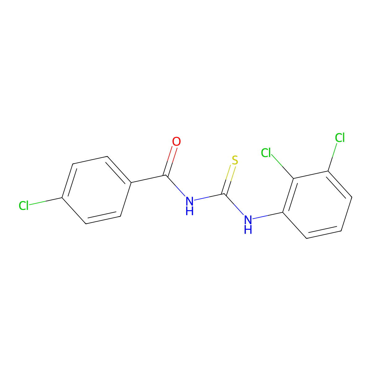 4-chloro-N-[(2,3-dichlorophenyl)carbamothioyl]benzamide molecular structure, CAS 425678-06-4
