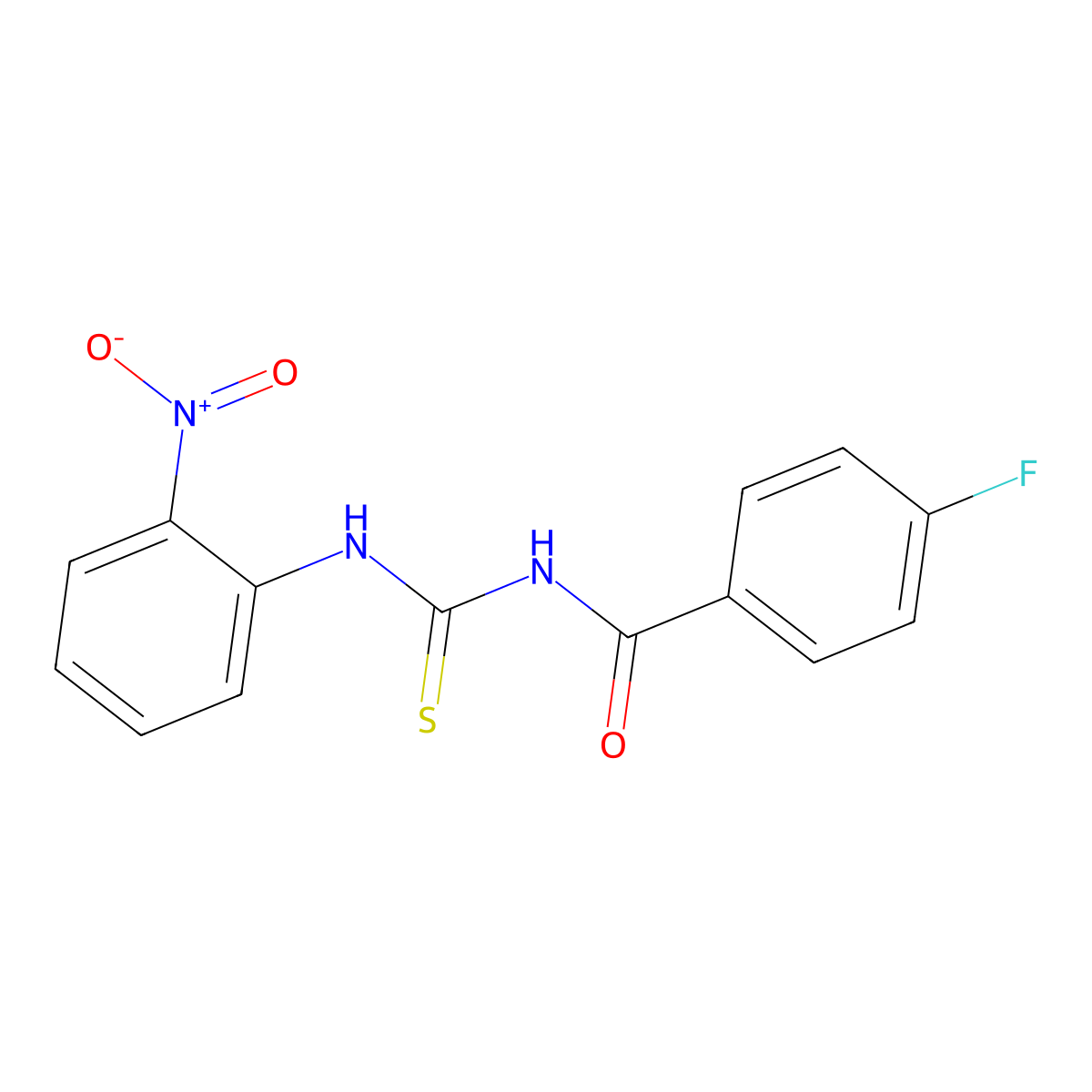 4-fluoro-N-[(2-nitrophenyl)carbamothioyl]benzamide molecular structure, CAS 425678-32-6