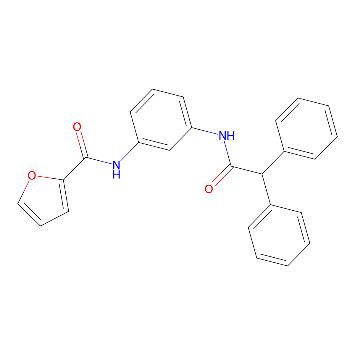 N-[3-[(2,2-diphenylacetyl)amino]phenyl]furan-2-carboxamide molecular structure, CAS 425678-73-5