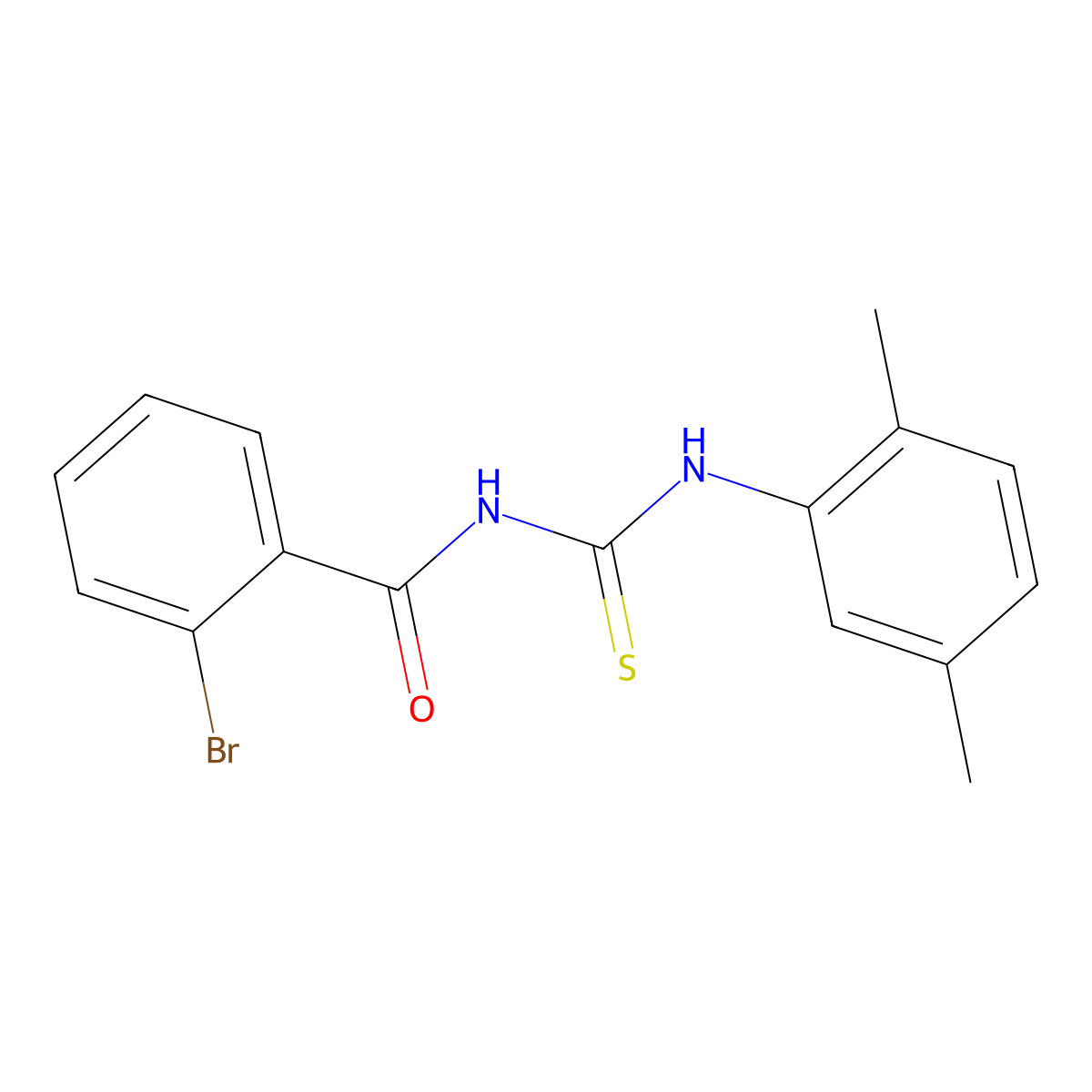 2-bromo-N-[(2,5-dimethylphenyl)carbamothioyl]benzamide molecular structure, CAS 425678-89-3