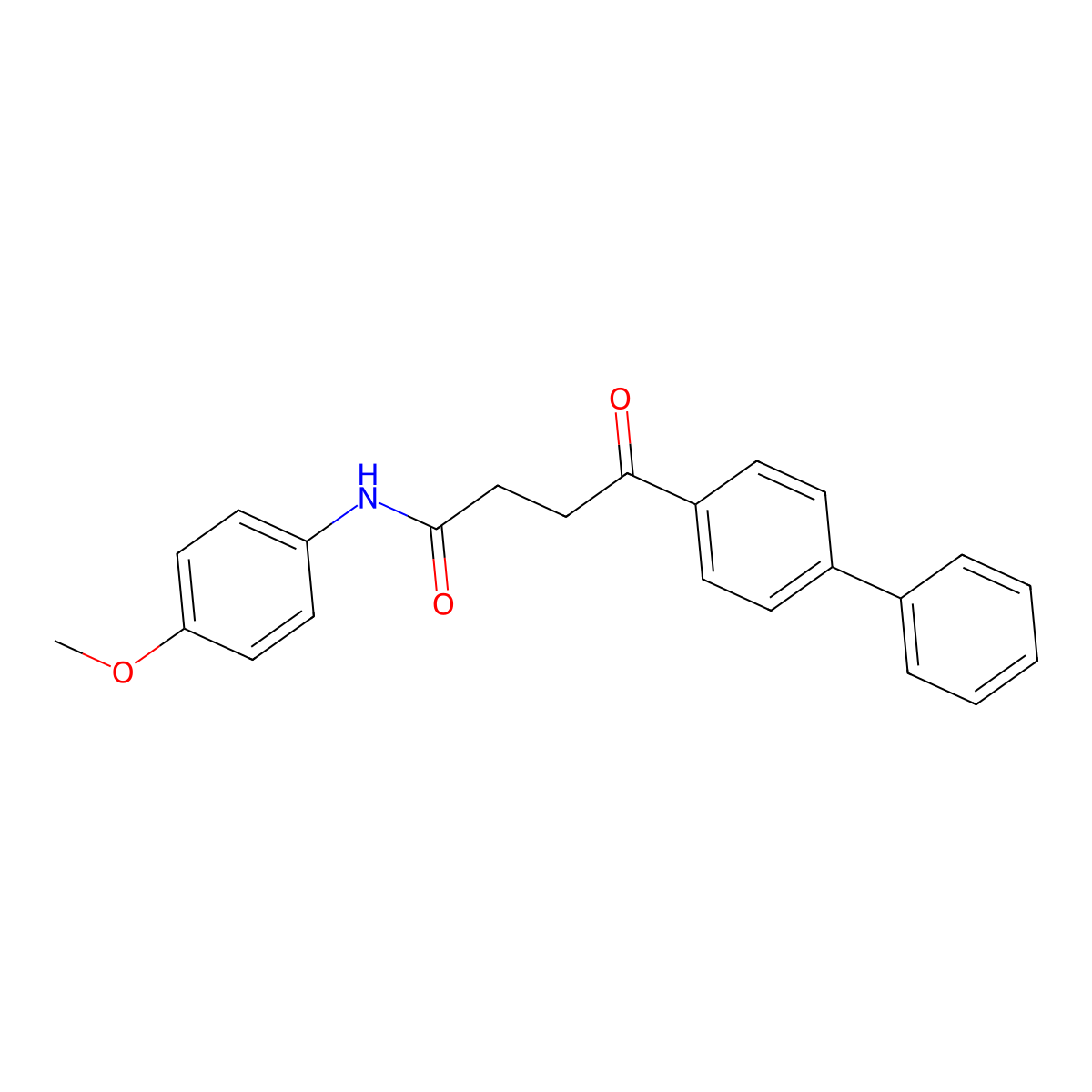 N-(4-methoxyphenyl)-4-oxo-4-(4-phenylphenyl)butanamide molecular structure, CAS 425678-96-2