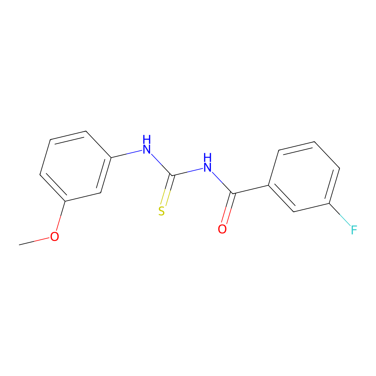 3-fluoro-N-[(3-methoxyphenyl)carbamothioyl]benzamide molecular structure, CAS 425681-89-6