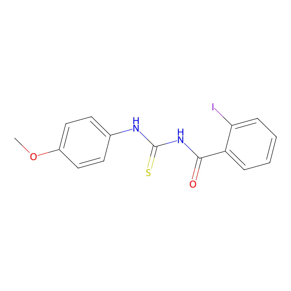 2-iodo-N-[(4-methoxyphenyl)carbamothioyl]benzamide molecular structure, CAS 425682-28-6