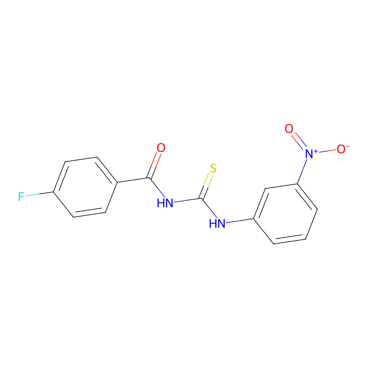 4-fluoro-N-[(3-nitrophenyl)carbamothioyl]benzamide molecular structure, CAS 425682-54-8