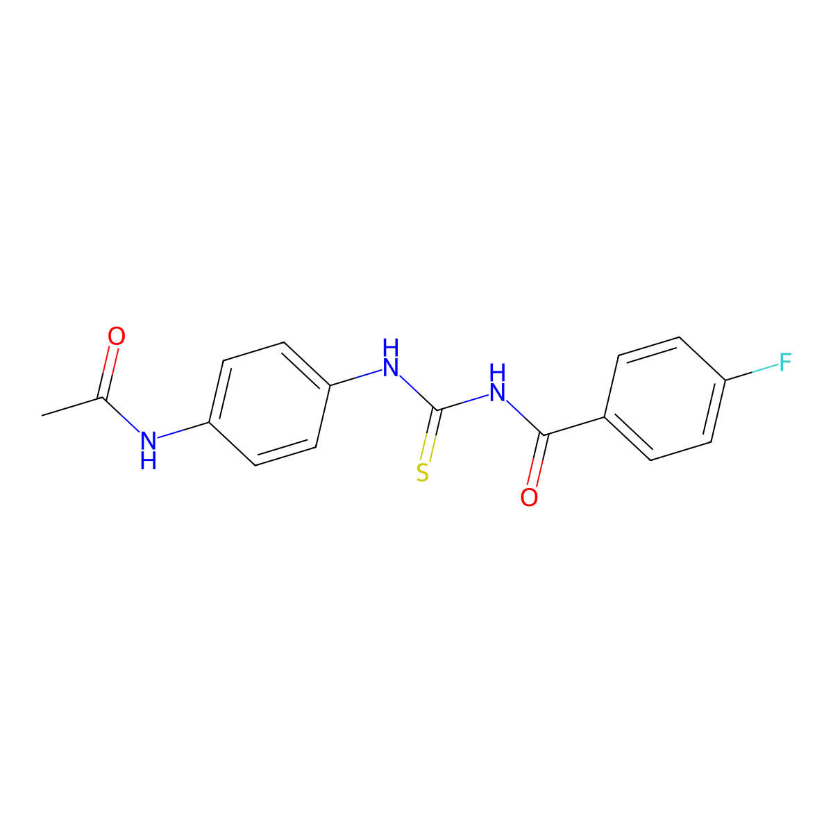 N-[(4-acetamidophenyl)carbamothioyl]-4-fluorobenzamide molecular structure, CAS 425683-35-8