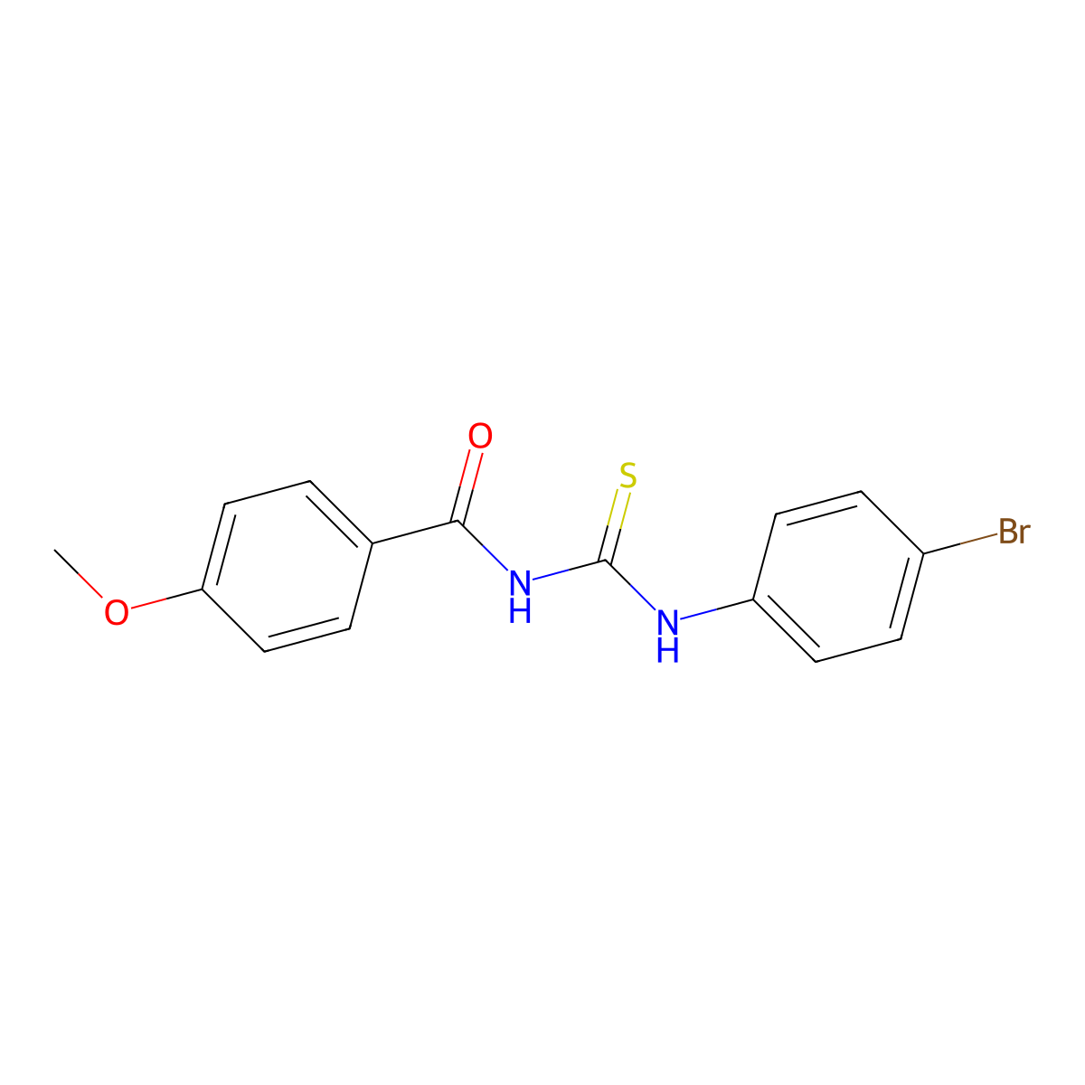 N-[(4-bromophenyl)carbamothioyl]-4-methoxybenzamide molecular structure, CAS 425683-96-1