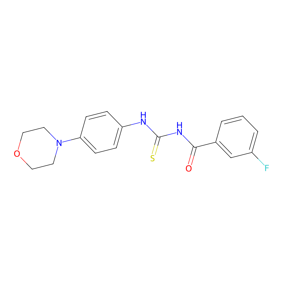 3-fluoro-N-[(4-morpholin-4-ylphenyl)carbamothioyl]benzamide molecular structure, CAS 425684-44-2