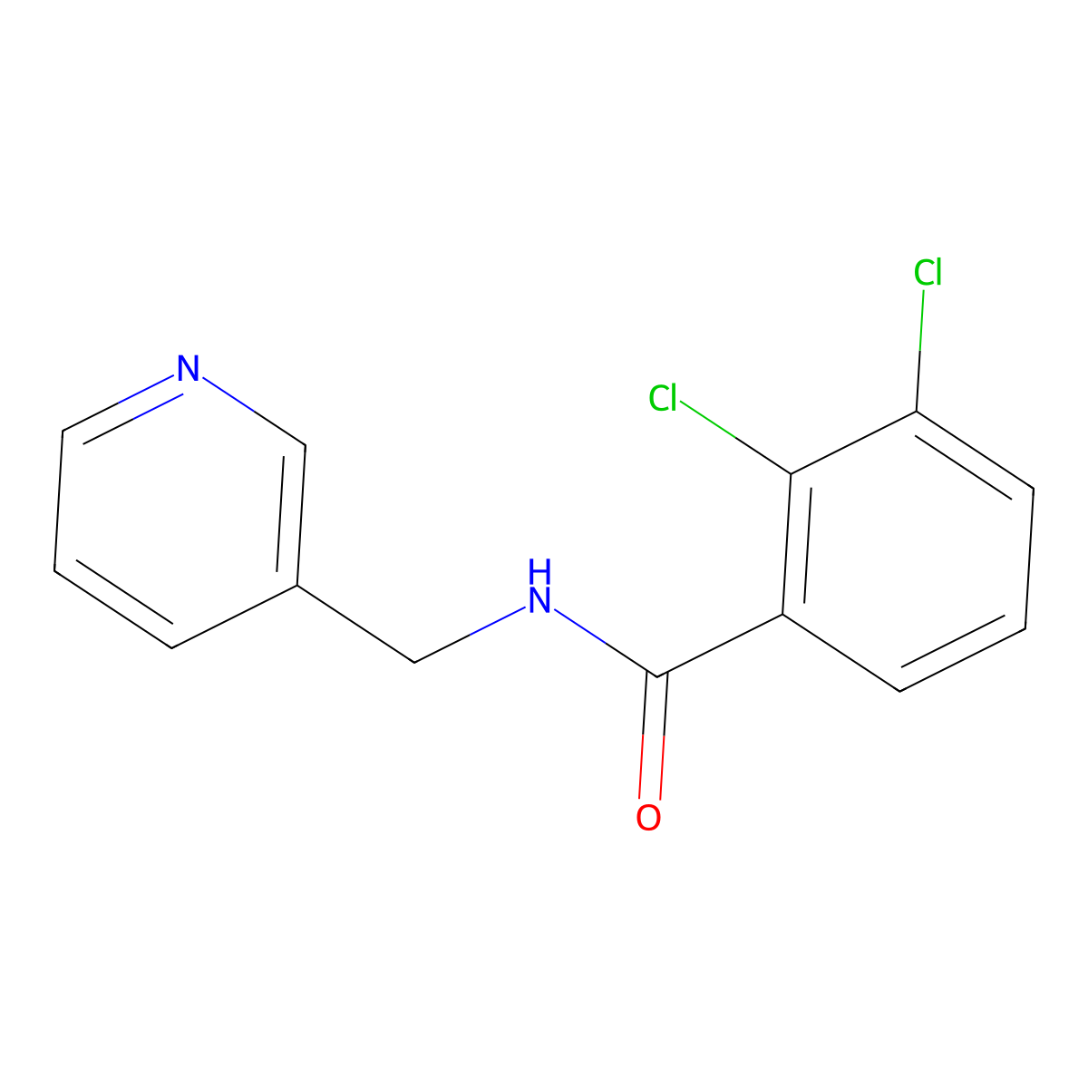 2,3-dichloro-N-(pyridin-3-ylmethyl)benzamide molecular structure, CAS 425685-04-7