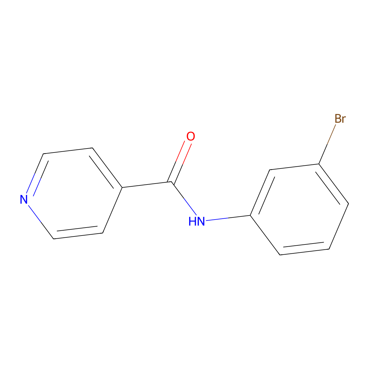 N-(3-bromophenyl)pyridine-4-carboxamide molecular structure, CAS 425685-43-4