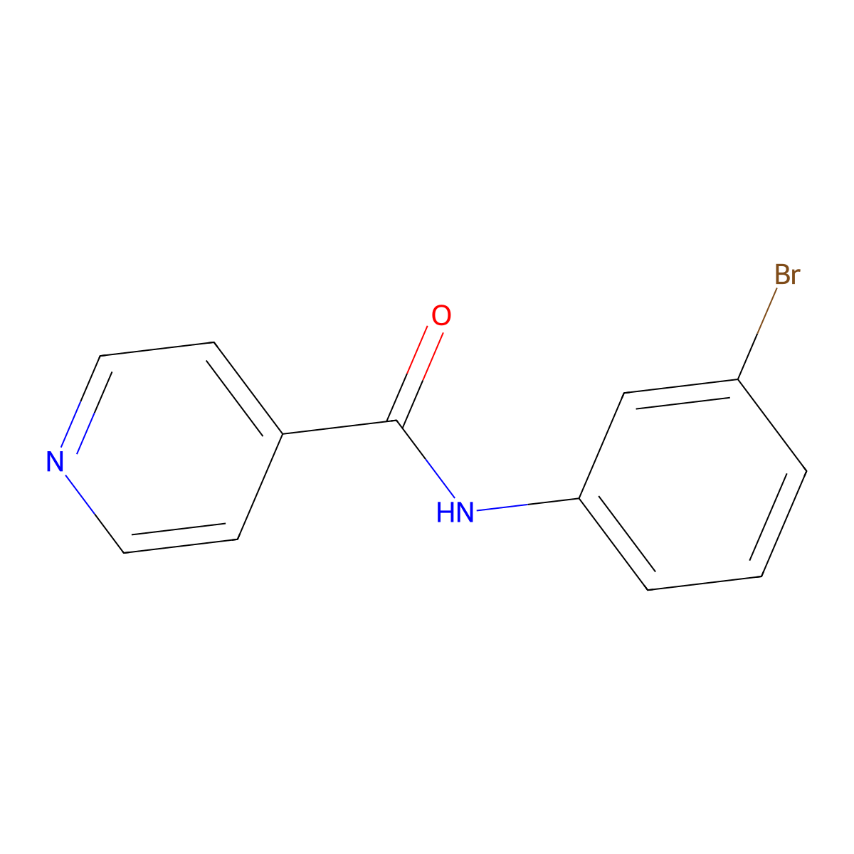 N-(3-bromophenyl)pyridine-4-carboxamide molecular structure, CAS 425685-43-4