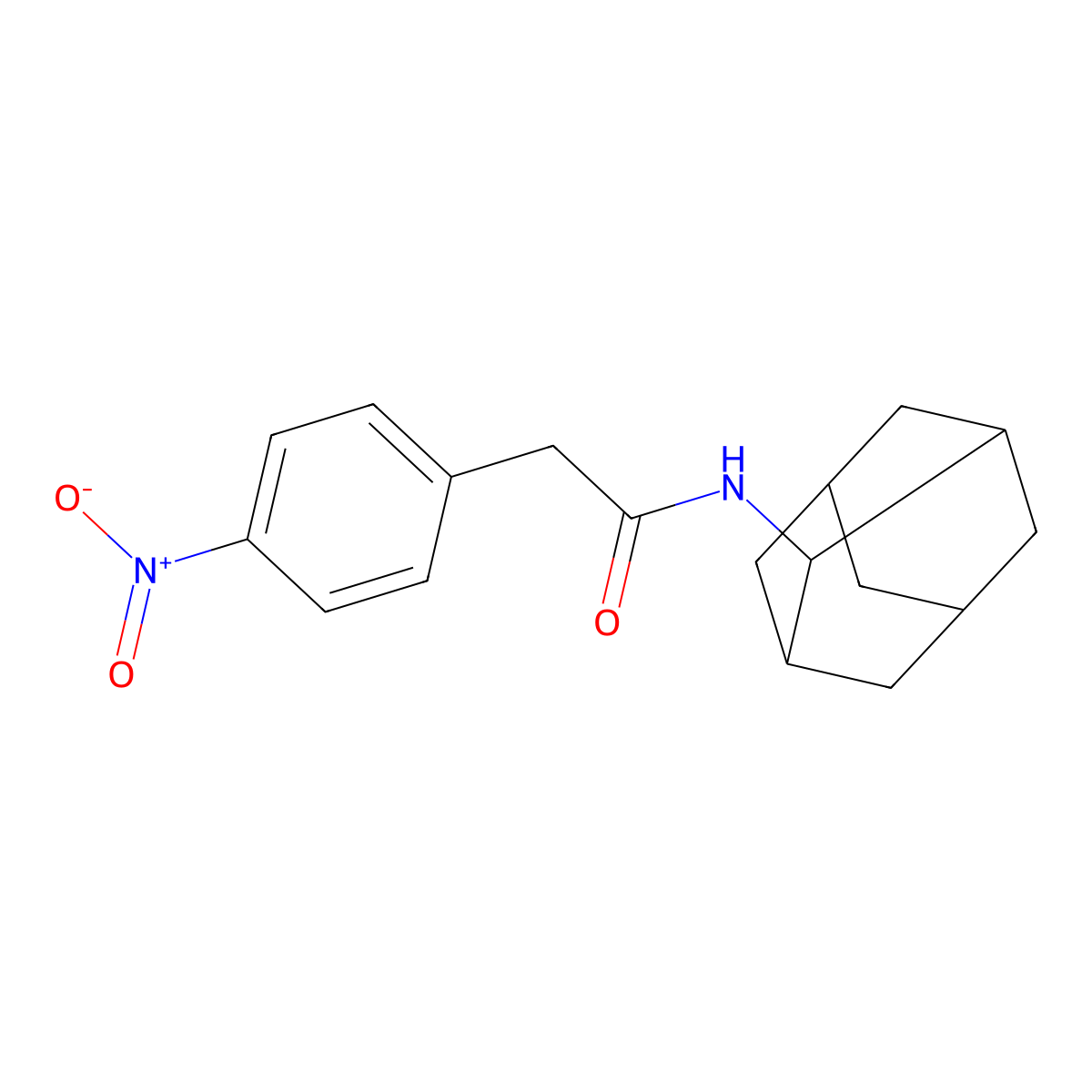 N-(2-adamantyl)-2-(4-nitrophenyl)acetamide molecular structure, CAS 425685-44-5