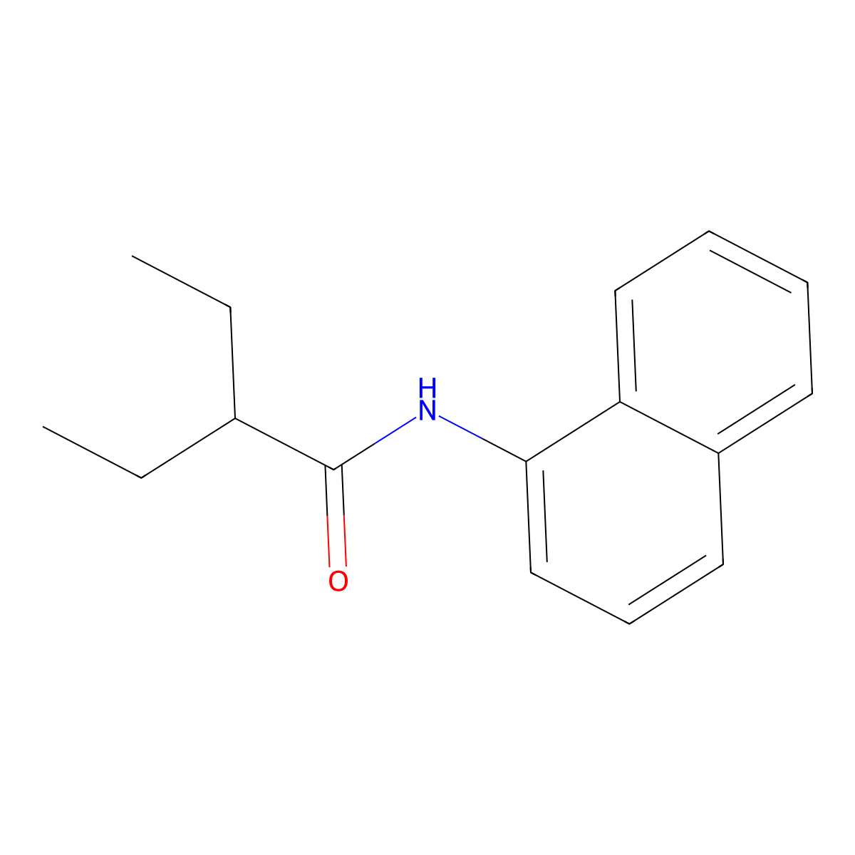 2-ethyl-N-(naphthalen-1-yl)butanamide molecular structure, CAS 425685-45-6