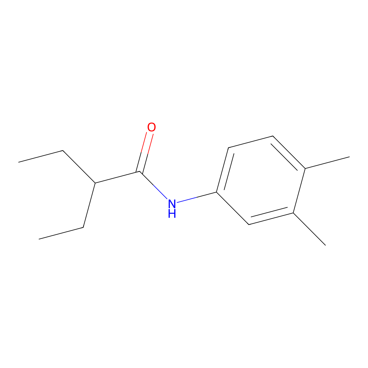 N-(3,4-dimethylphenyl)-2-ethylbutanamide molecular structure, CAS 425685-52-5