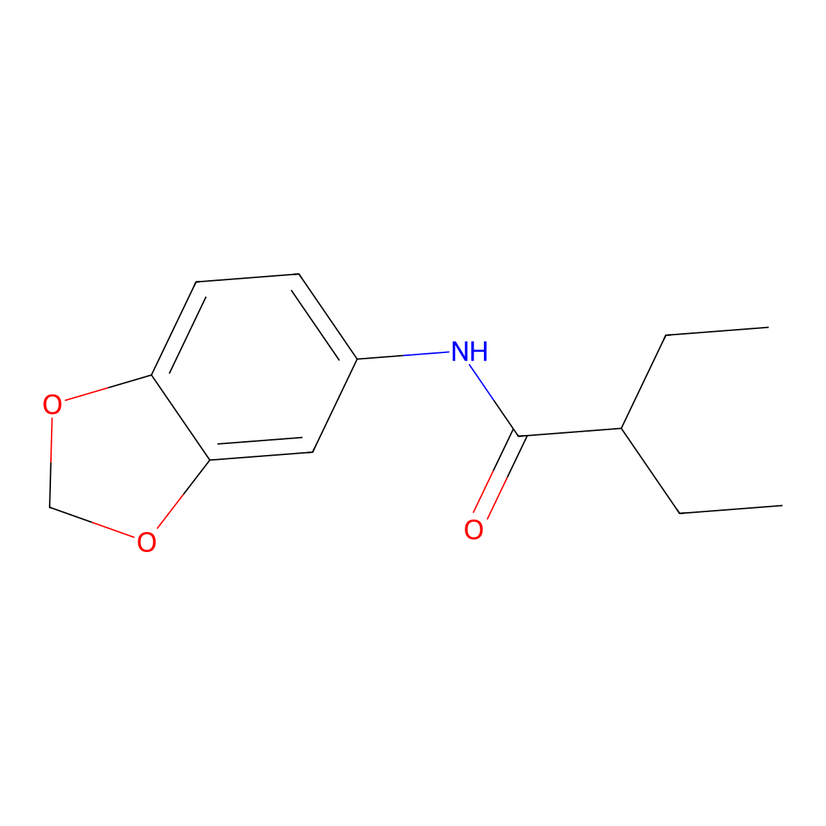 N-(1,3-benzodioxol-5-yl)-2-ethylbutanamide molecular structure, CAS 425685-66-1