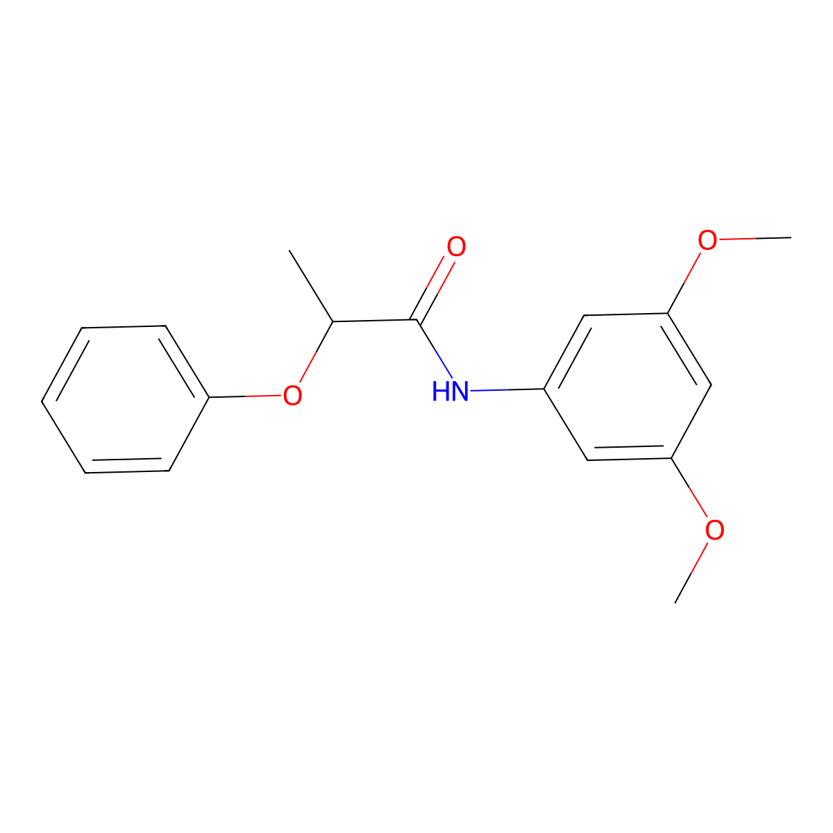 N-(3,5-dimethoxyphenyl)-2-phenoxypropanamide molecular structure, CAS 425685-77-4