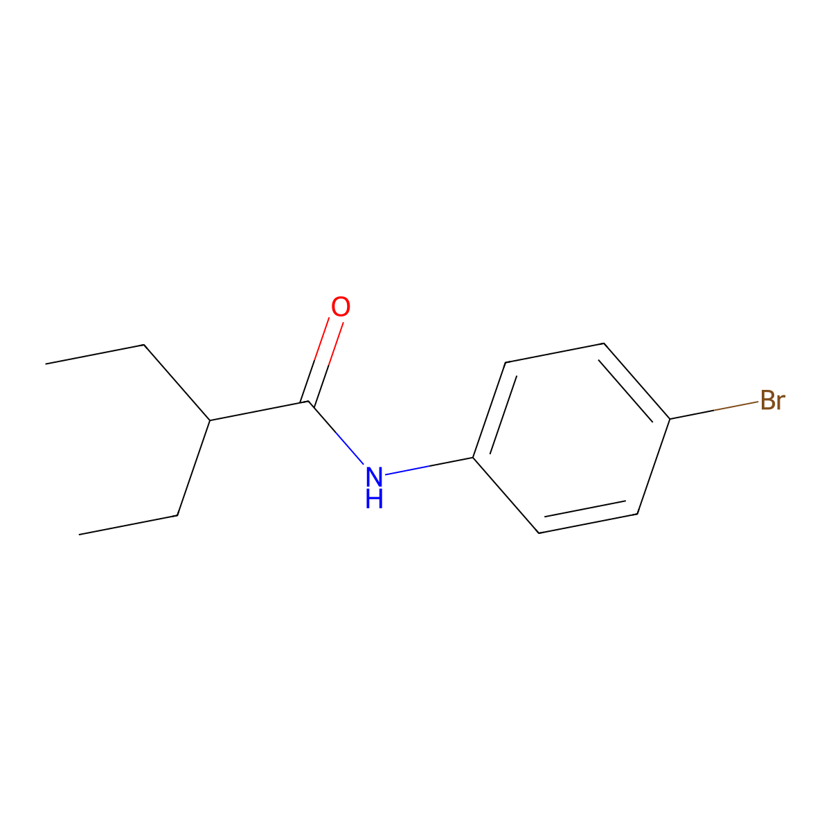 N-(4-bromophenyl)-2-ethylbutanamide molecular structure, CAS 425685-86-5