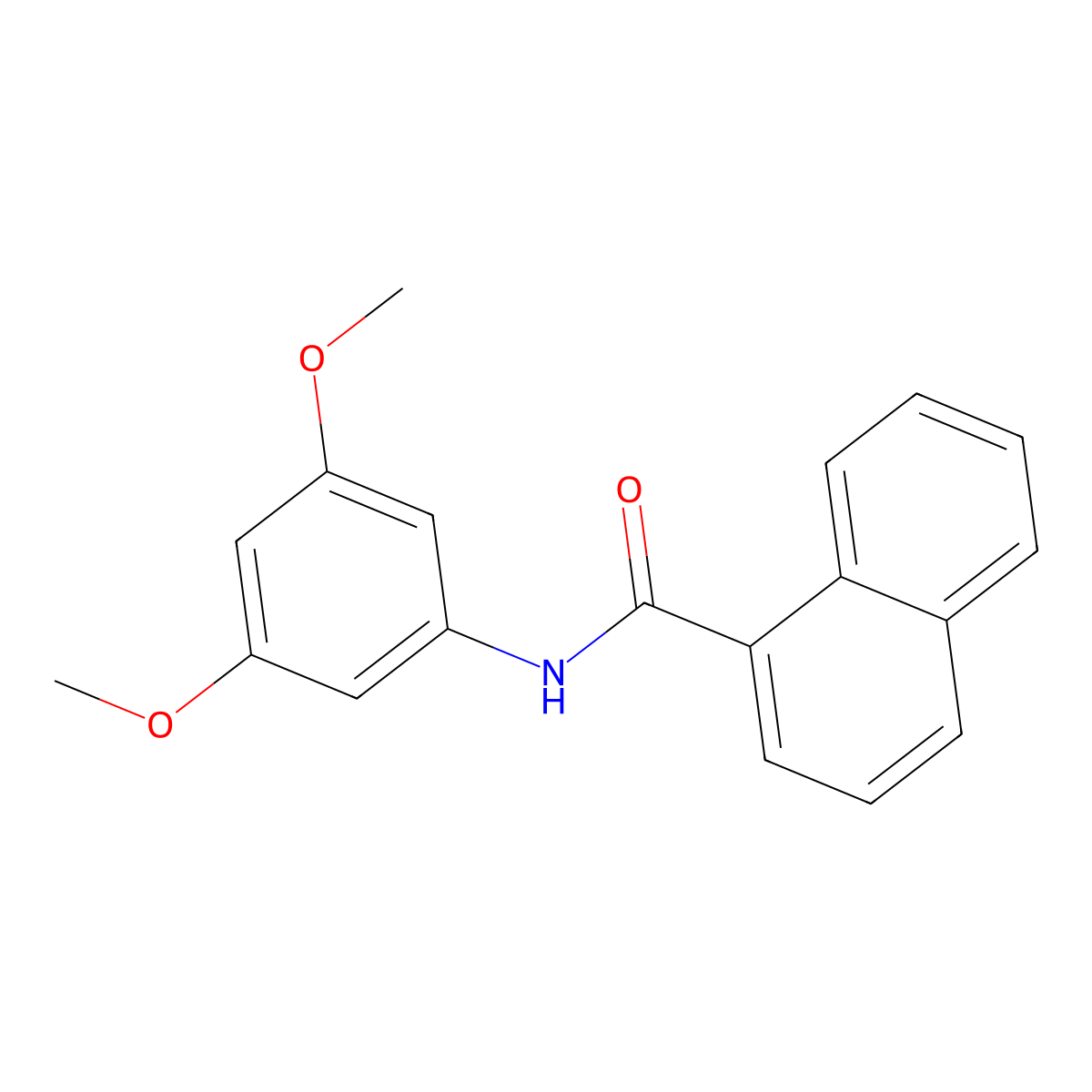 N-(3,5-dimethoxyphenyl)naphthalene-1-carboxamide molecular structure, CAS 425685-94-5