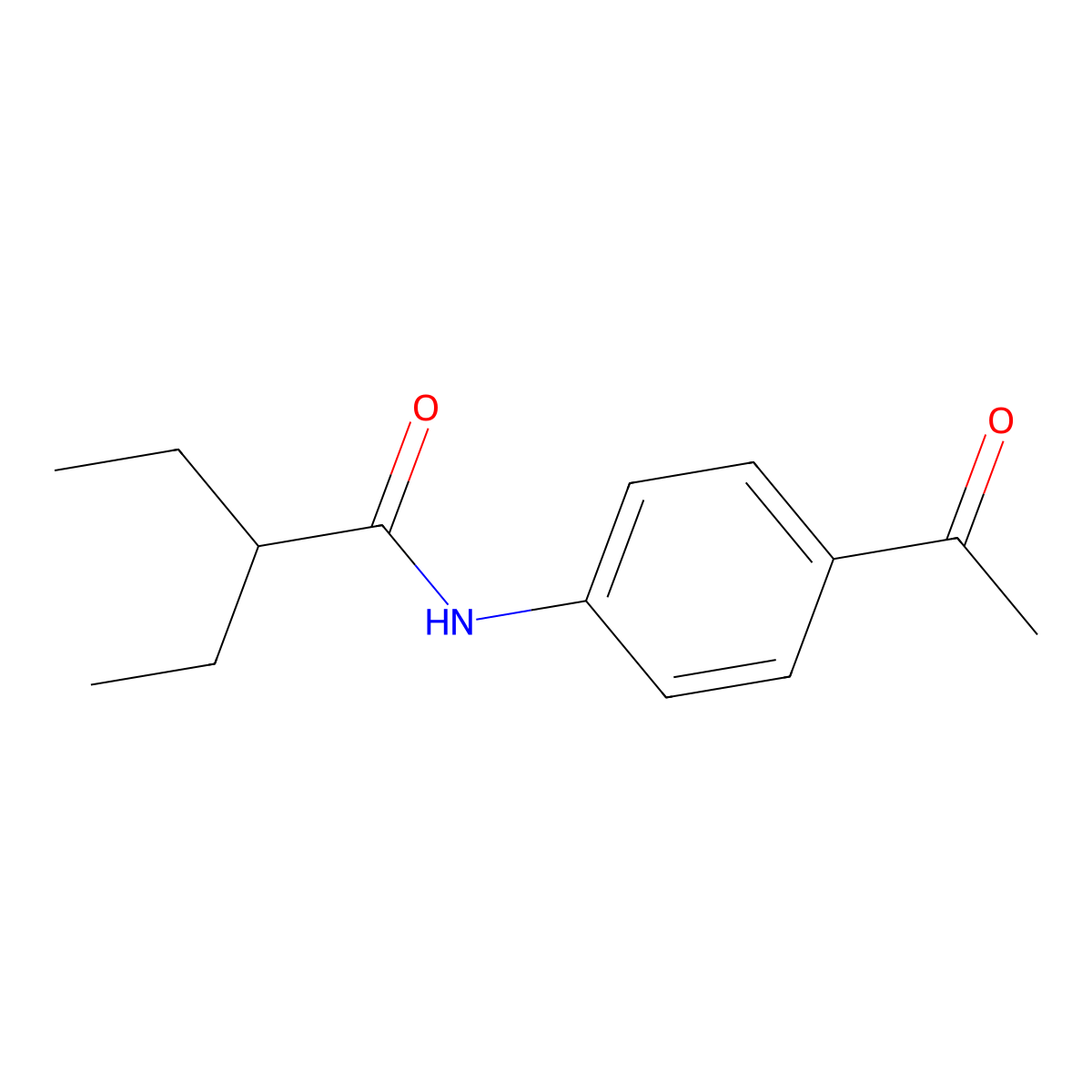 N-(4-acetylphenyl)-2-ethylbutanamide molecular structure, CAS 425686-03-9