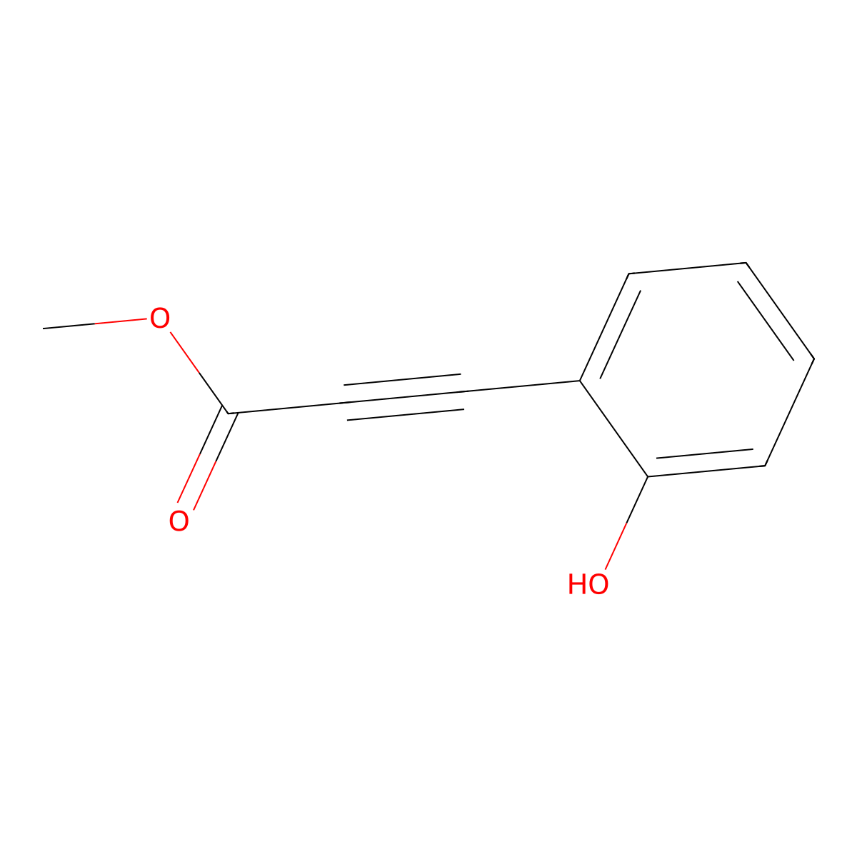 Methyl 3-(2-hydroxyphenyl)prop-2-ynoate molecular structure, CAS 425686-45-9