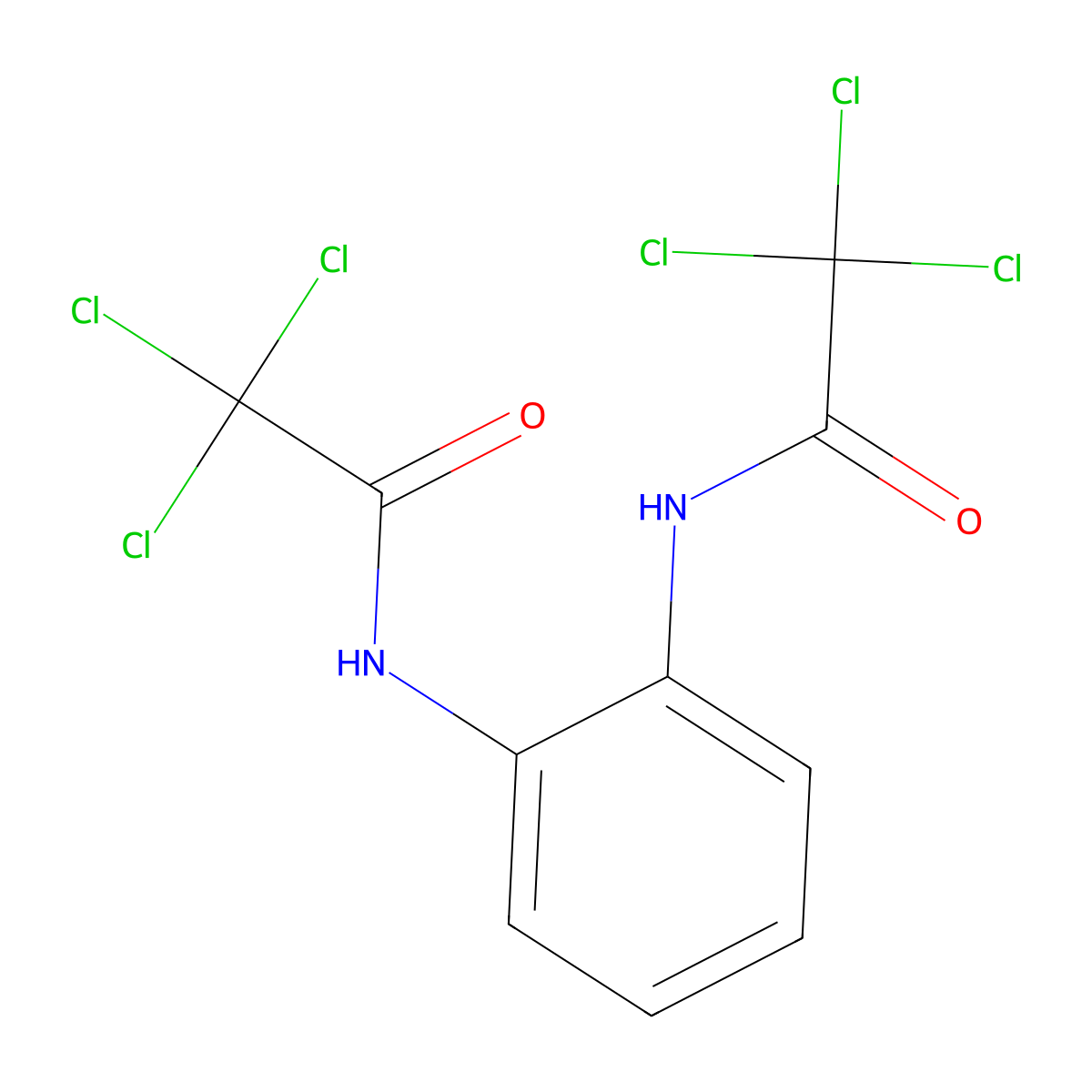 N,N'-(o-Phenylene)bis(2,2,2-trichloroacetamide) molecular structure, CAS 4257-73-2