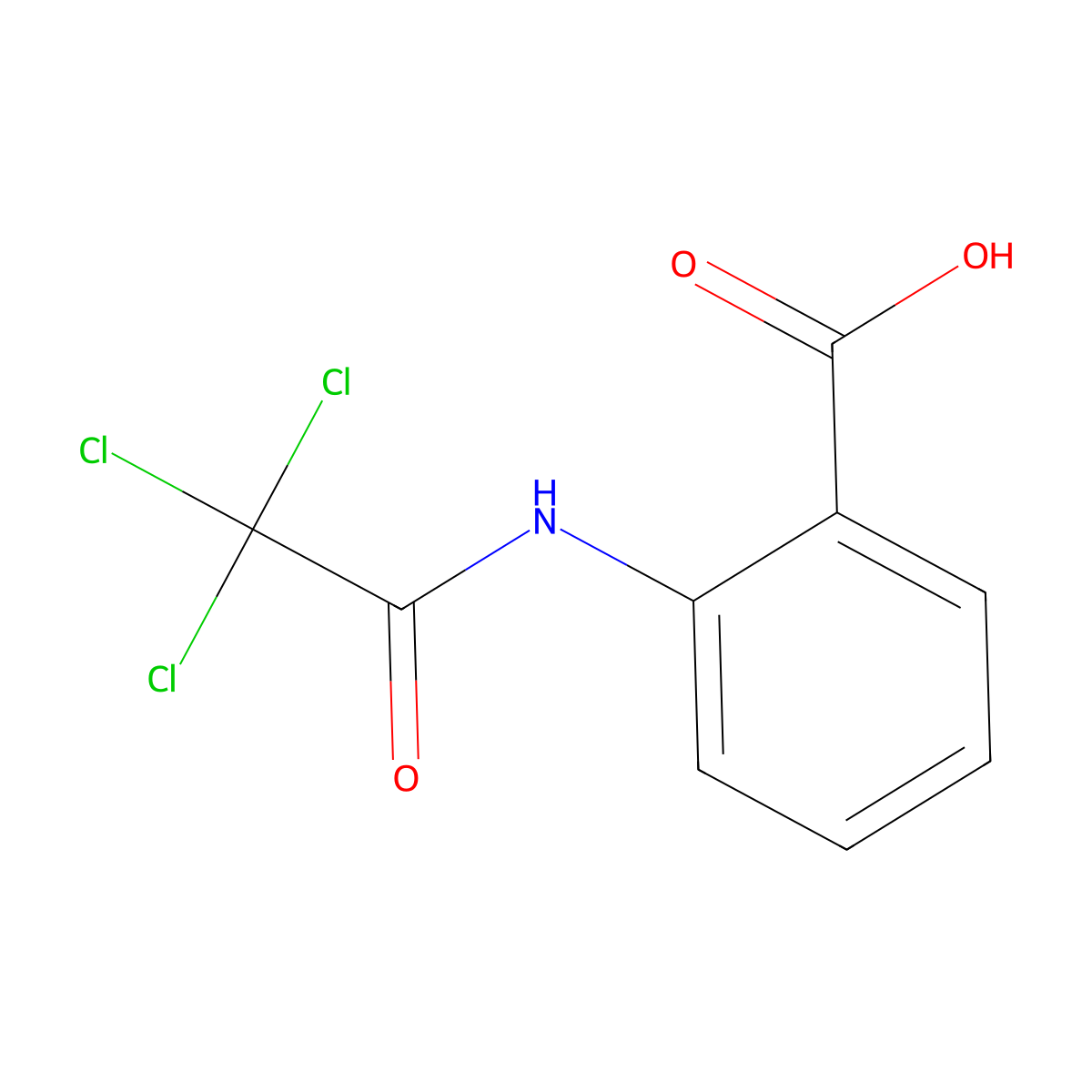 2-[(Trichloroacetyl)amino]benzoic acid molecular structure, CAS 4257-77-6