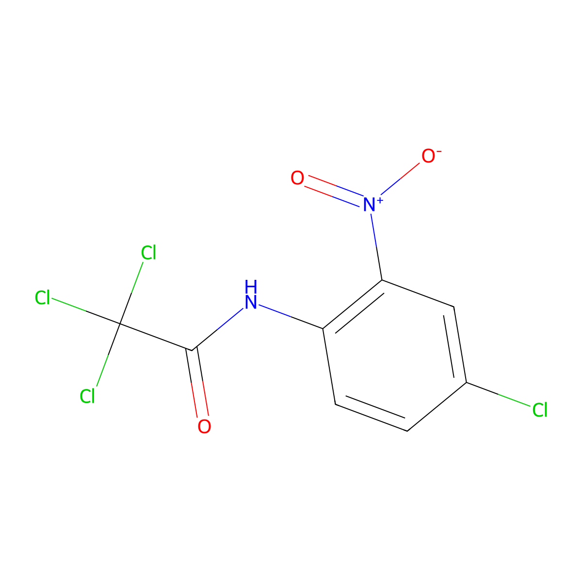 2,2,2-Trichloro-n-(4-chloro-2-nitrophenyl)acetamide molecular structure, CAS 4257-78-7